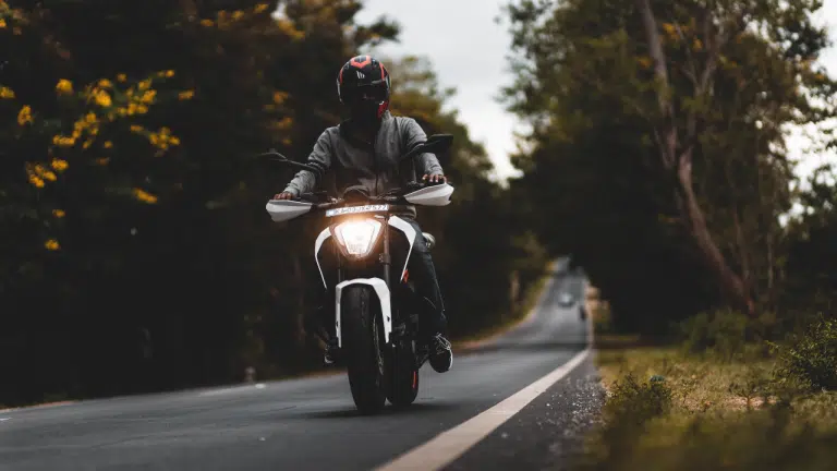Driving motorcycle Image