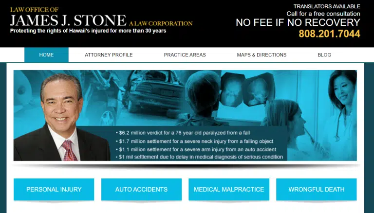 Law offices of James J. Stone Accident Attorney Hawaii Image